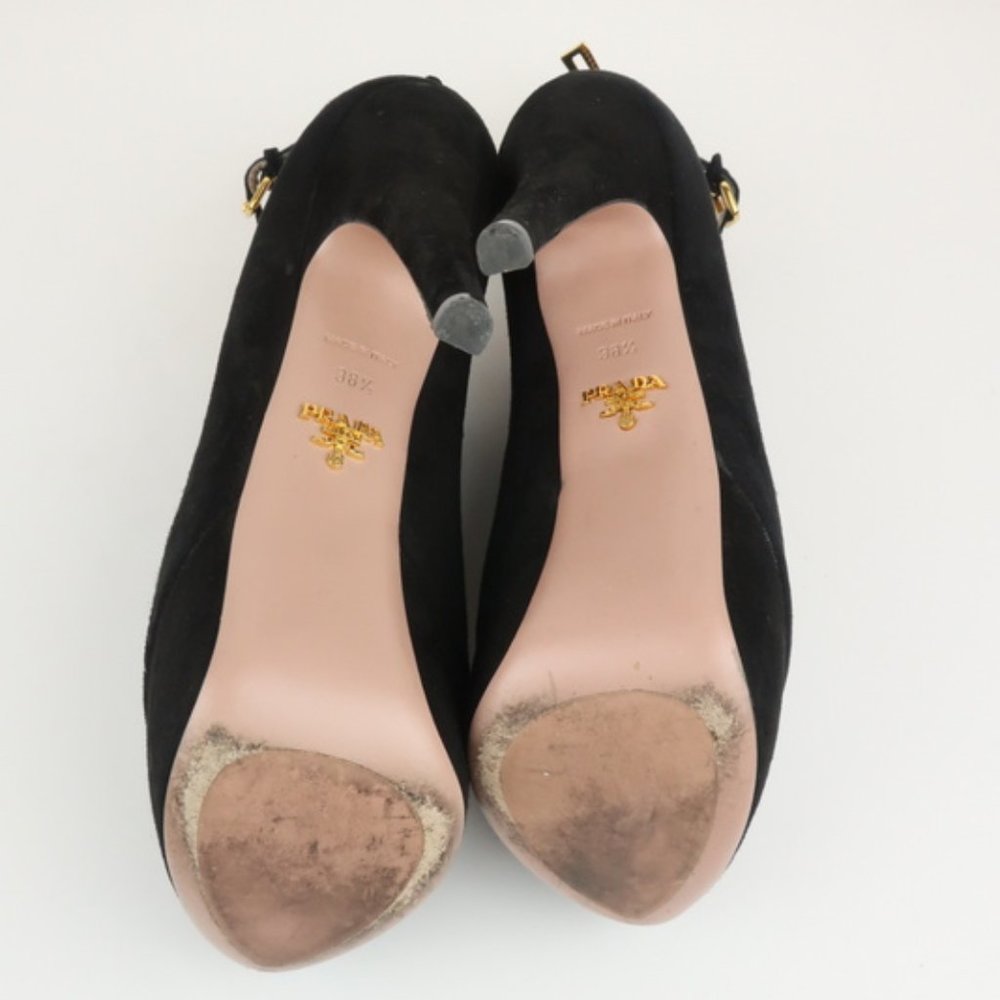 Prada Peep Toe Platform Ankle Bootie Heel - Picture 8 of 8